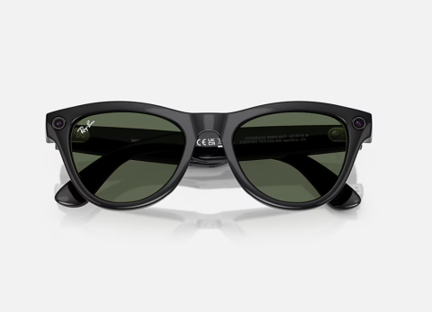Ray-Ban Meta Skyler Gen 1 High Bridge Fit Shiny Black G-15 Green 52-20 [1]