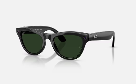 Ray-Ban Meta Skyler Gen 2 High Bridge Fit Shiny Black Clear/Graphite Green Transitions 52-20 [1]