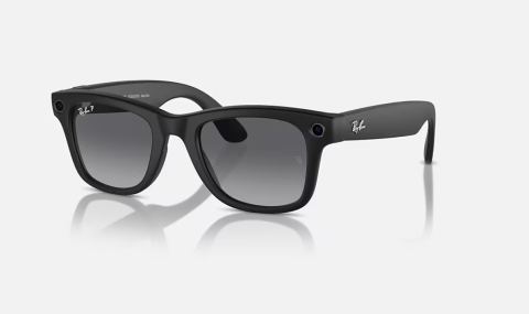 Ray-Ban Meta Wayfarer Gen 1 High Bridge FIT Matte Black Graphite Polarized 50-22 [1]