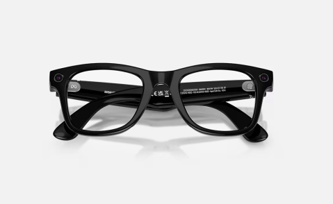 Ray-Ban Meta Wayfarer Gen 2 High Bridge Fit Shiny Black Clear/Graphite Green Transitions 53-22 [3]