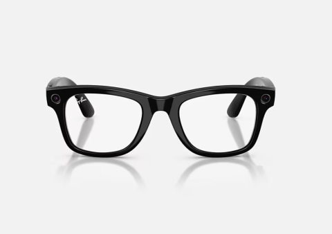 Ray-Ban Meta Wayfarer Gen 2 High Bridge Fit Shiny Black Clear/Graphite Green Transitions 53-22 [2]