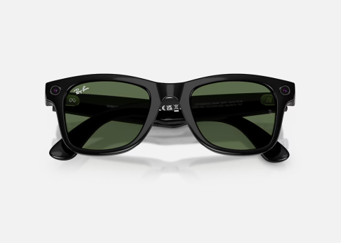 Ray-Ban Meta Wayfarer Gen 2 High Bridge Fit Shiny Black G-15 Green 53-22 [3]