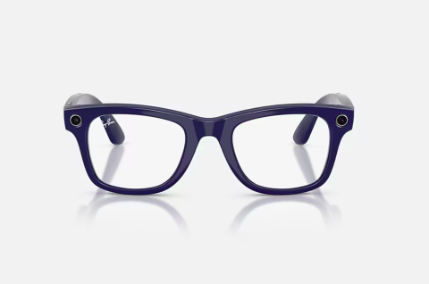 Ray-Ban Meta Wayfarer Gen 2 High Bridge Fit Shiny Cosmic Blue Clear/Sapphire Transitions 50-22 [2]