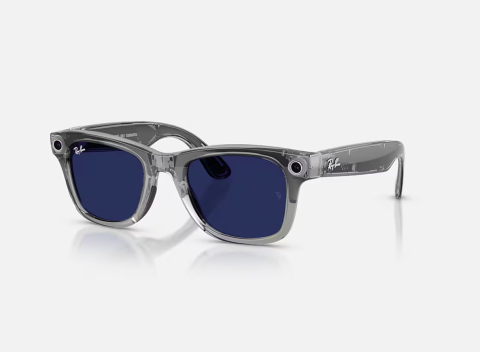 Ray-Ban Meta Wayfarer Gen 2 AI Glasses Shiny Transparent Grey/Sapphire Transitions RW4012 6840MF 53 [1]