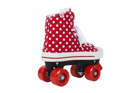ROLE ROOKIE CANVAS HIGH POLKA DOTS 40.5 ROSU ALB [1]