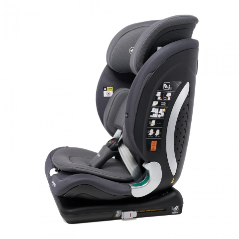 Scaun auto I-size U-Grow Goldfix Plus, isofix, 76-150 cm (9-36 kg), boxa bluetooth, gri [3]