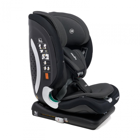 Scaun auto I-size U-Grow Goldfix Plus, isofix, 76-150 cm (9-36 kg), boxa bluetooth , negru [1]