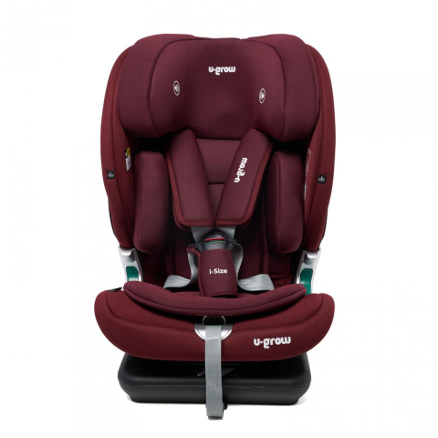 Carucioare & articole transport - Scaun auto I-size U-Grow Goldfix Plus, isofix, 76-150 cm (9-36 kg), boxa bluetooth, rosu