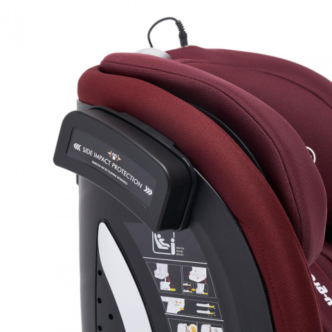 Scaun auto I-size U-Grow Goldfix Plus, isofix, 76-150 cm (9-36 kg), boxa bluetooth, rosu [8]