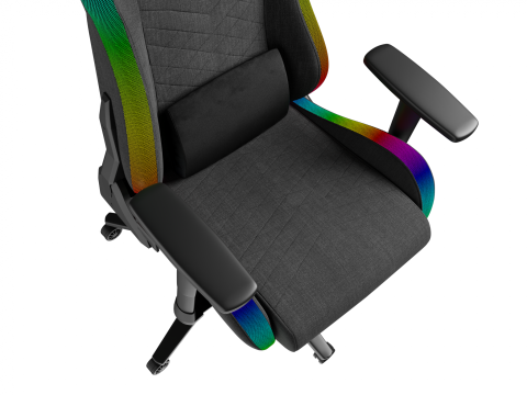 Scaun gaming Genesis TRIT 660, material textil, iluminare RGB, suporta pana la 150 kg, inaltime reglabila, spatar ajustabil, gri [5]