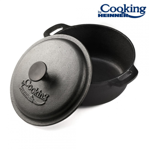 Oale si cratite - SEMIOALA FONTA PURA+CAPAC 24x10.8CM,3.8L, COOKING BY HEINNER 