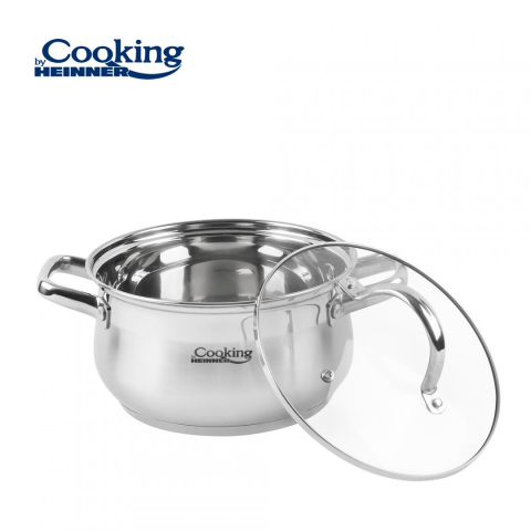 SEMIOALA INOX+CAPAC, 22 X 12.5 CM, 4.7 L, AMIRA, COOKING BY HEINNER [1]