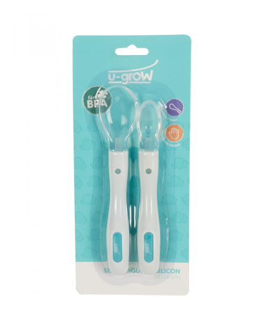 Jucarii, Copii & Bebe - Set 2 lingurite silicon U-Grow U1154-SPN