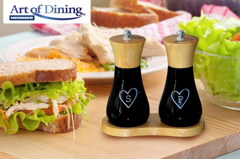 SET 2 RASNITE SARE & PIPER 15 CM +SUPORT DIN LEMN, ART OF DINING BY HEINNER [1]