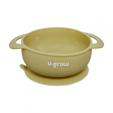 Set diversificare 3 piese silicon : bol , farfurie si cana cu cioc, olive, U-Grow [2]