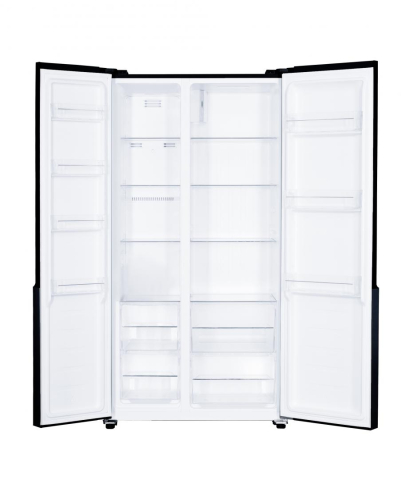 Side by Side HEINNER HSBS-H442NFBKE++, No Frost, 442 L, Clasa E, Negru [1]