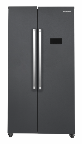 Electrocasnice mari - Side by Side HEINNER HSBS-HM442NFINVDGE++, No Frost, 442 L, Clasa E, Gri antracit texturat