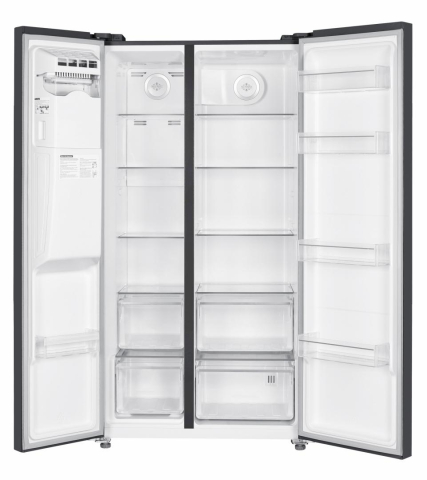 Side by Side HEINNER HSBS-HM513NFIMDXE++, No Frost, 513 L, Clasa E, Dozator apa, Gri antracit texturat [3]