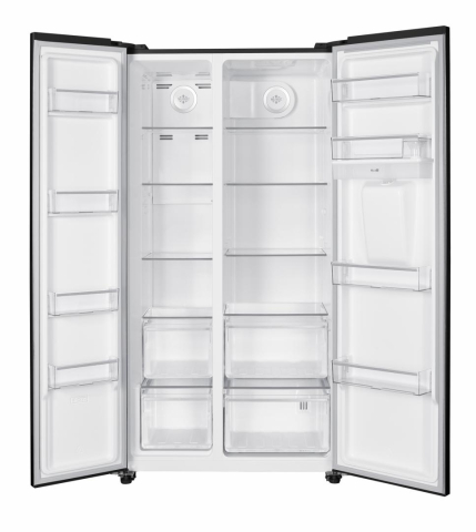 Side by Side HEINNER HSBS-HM529NFBKWDE++, No Frost, 529 L, Clasa E, Dozator apa, Negru [1]