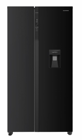 Side by side - Side by Side HEINNER HSBS-HM529NFBKWDE++, No Frost, 529 L, Clasa E, Dozator apa, Negru