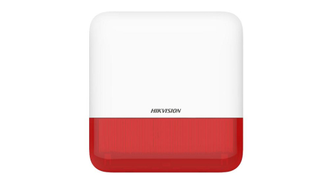 Protectie la efractie - Sirene de exterior wireless AXPRO Hikvision DS-PS1-E-WE(Red Indicator), frecventa de operare: 868 MHz, comunicare bidirectionala Tri-X wireless protocol, distanta de comunica RF: 1600metri, criptare: 