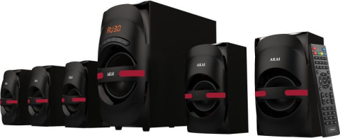 Sisteme audio - Sistem audio 5.1 Akai, USB/SD, MP3, Bluetooth 105W, negru