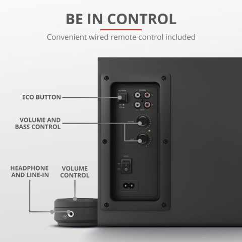 Sistem audio Trust Yuri 2.1, 60W, negru [9]