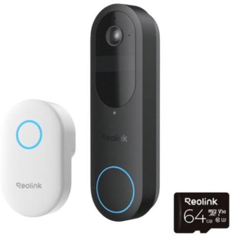 Video - Sonerie wireless WiFi dual band Reolink *fara fir *rezolutie 2K 4MP si un unghi de vizualizare de 150° x 150° *Lentila:1.2 mm, diafragma F1.8 *Baterie: 7000mAh reincarcabila (Durata de viata variaza i
