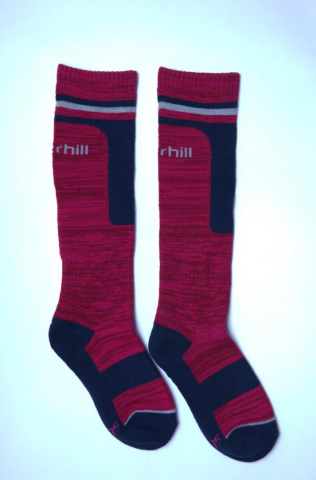 Echipament ciclism - SOSETE SKI JUNIOR EVERHILL ROSU-NEGRU 30-32