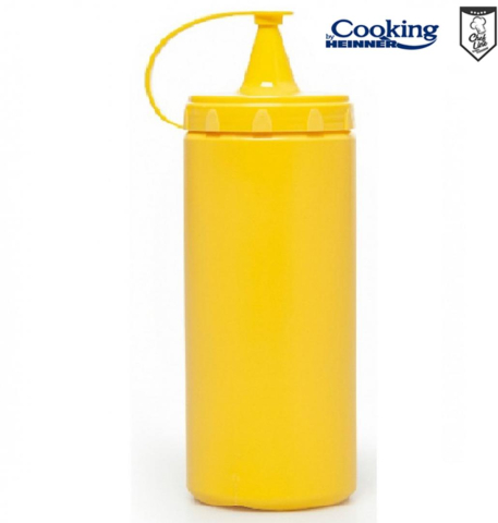 Boluri & Cutii alimente - STICLA DISPENSER PENTRU SOSURI 700 ML, GALBEN, CHEF LINE, COOKING BY HEINNER