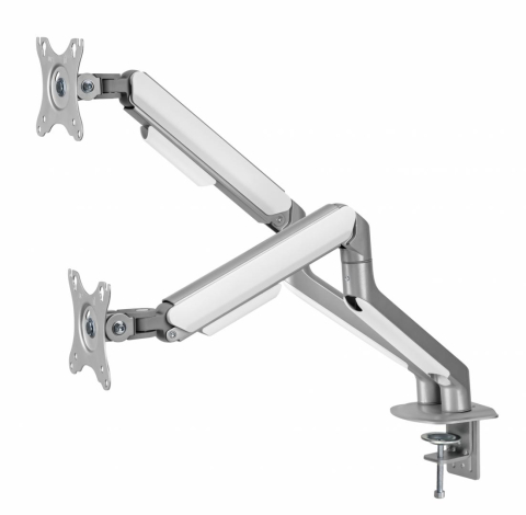 Suport 2 monitoare Serioux MM63-C024, arc cu gaz, compatibilitate dimensiune ecran 17"-32", greutate maximă suportata: (per ecran): 2~ 9kg, VESA: 75x75, 100x100, inclinare: +55°~-55°, pivotare: +90°~- [4]
