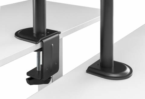 Suport 2 monitoare SeriouxMM66-C024, brat articulat monitor, compatibilitate dimensiune ecran 17"-32", greutate maximă suportata: (per ecran): 9kg, VESA: 75x75, 100x100, inclinare: +45°~-45°, pivotare [13]