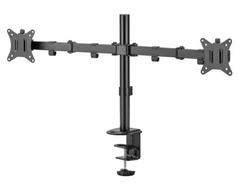 Suport 2 monitoare SeriouxMM66-C024, brat articulat monitor, compatibilitate dimensiune ecran 17"-32", greutate maximă suportata: (per ecran): 9kg, VESA: 75x75, 100x100, inclinare: +45°~-45°, pivotare [6]