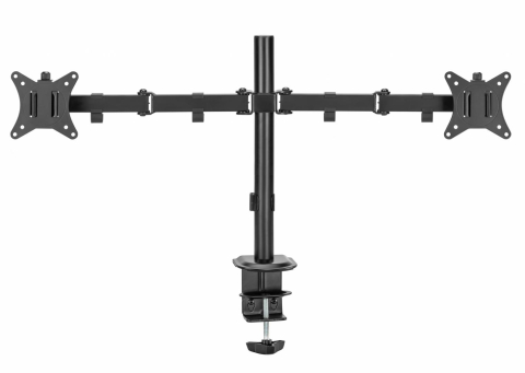 Suport 2 monitoare SeriouxMM66-C024, brat articulat monitor, compatibilitate dimensiune ecran 17"-32", greutate maximă suportata: (per ecran): 9kg, VESA: 75x75, 100x100, inclinare: +45°~-45°, pivotare [5]