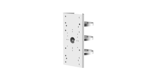 Accesorii - Suport de montaj pe stalp Hikvision DS-1275ZJ-SUS, material otel inoxidabil, dimensiuni: 127 mm × 46 mm × 250 mm, greutate: 1480 g