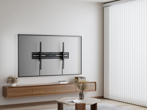 Suport perete TV Serioux 43-100" Tilt 75kg Profil 85mm Material: Otel Finisarea suprafeței: vopsea electrostatica Dimensiune ecran: 43"-100" Compatibilitate VESA: 75x75, 100x100, 100x150, 150x100, 100 [10]