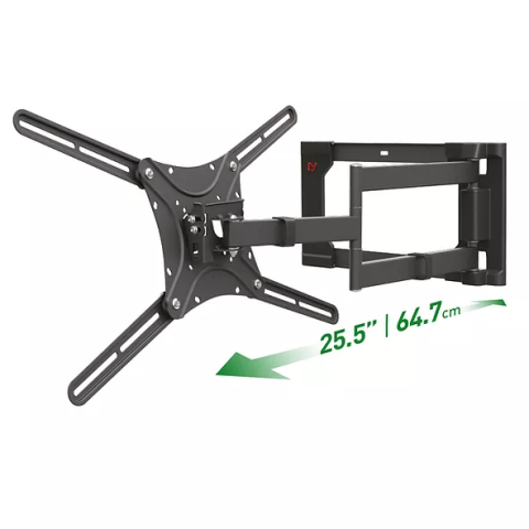 Suport TV de perete, Barkan 4400.B, Fix, 40"- 80", VESA 600 x 400 mm, suporta pana la 50kg, negru [1]