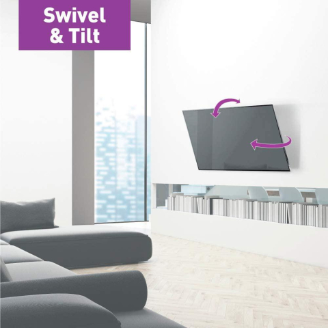 Suport TV de perete, Barkan BM320, Fix, 13"- 65", VESA 400 x 400 mm, suporta pana la 40kg, negru [2]