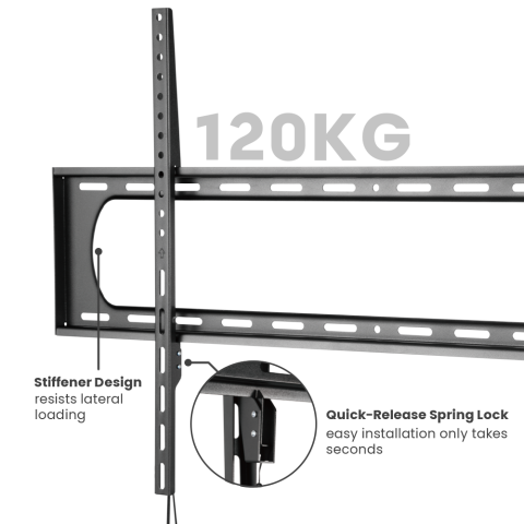 Suport TV Serioux TV TV7369F 60"-120", Tip: Fix, dimensiuni: 35x1005x625mm, compatibilitate dimensiune ecran: 60"-120", compatibilitate VESAx: 50x50, 75x75, 100x100, 100x150, 150x100, 100x200, 200x100 [4]