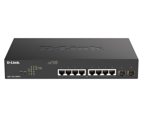 Switch-uri - Switch D-Link Gigabit DGS-1100-10MPV2, 8 porturi