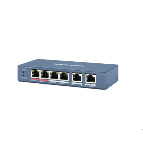 Switch-uri - Switch Hikvision DS-3E0106HP-E, 4-port, HiPoE