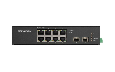 Switch-uri - Switch Hikvision DS-3T0510HP-E/HS, 8-Port, PoE