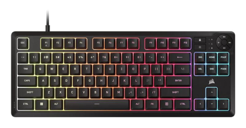Tastaturi - Tastatura Gaming Corsair K55 CORE TKL, RGB, USB, negru, EN US