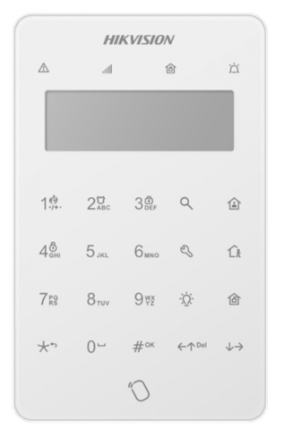 Protectie la efractie - Tastatura LCD pentru AX PRO DS-PK501LTM-HWE;314300669 Ecran LCD Armare one-touch(fără parolă) 2 intrari si 1 iesire