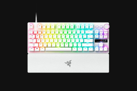PC, Periferice & Software - Tastatura Mecanica Gaming Razer Huntsman V3 Pro Tenkeyless 8KHz, RGB, USB, Alb, EN US