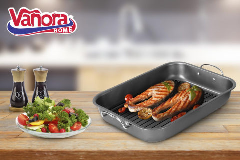 TAVA CUPTOR CU GRILL 39x29x6 CM, VANORA HOME [1]