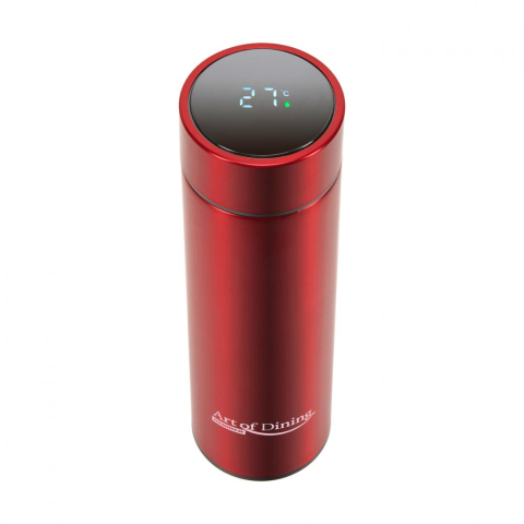 Cani & Cesti - TERMOS INOX 450 ML, CU INDICATOR LED PENTRU TEMPERATURA, ROSU, ART OF DINNING BY HEINNER