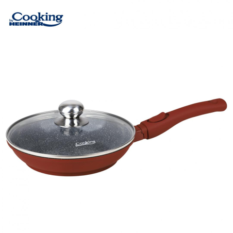 Tigai si seturi - TIGAIE ALUMINIU TURNAT + CAPAC 24x4.8 CM, CALABRIA, COOKING BY HEINNER