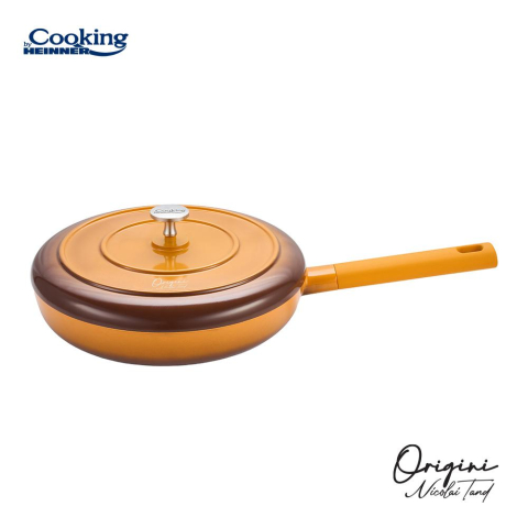 Tigai si seturi - TIGAIE ALUMINIU TURNAT + CAPAC 26x5CM, NICOLAI TAND, ORIGINI, COOKING BY HEINNER