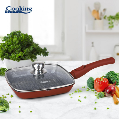 TIGAIE GRILL ALUMINIU TURNAT+CAPAC 24x4 CM,CALABRIA, COOKING BY HEINNER [5]